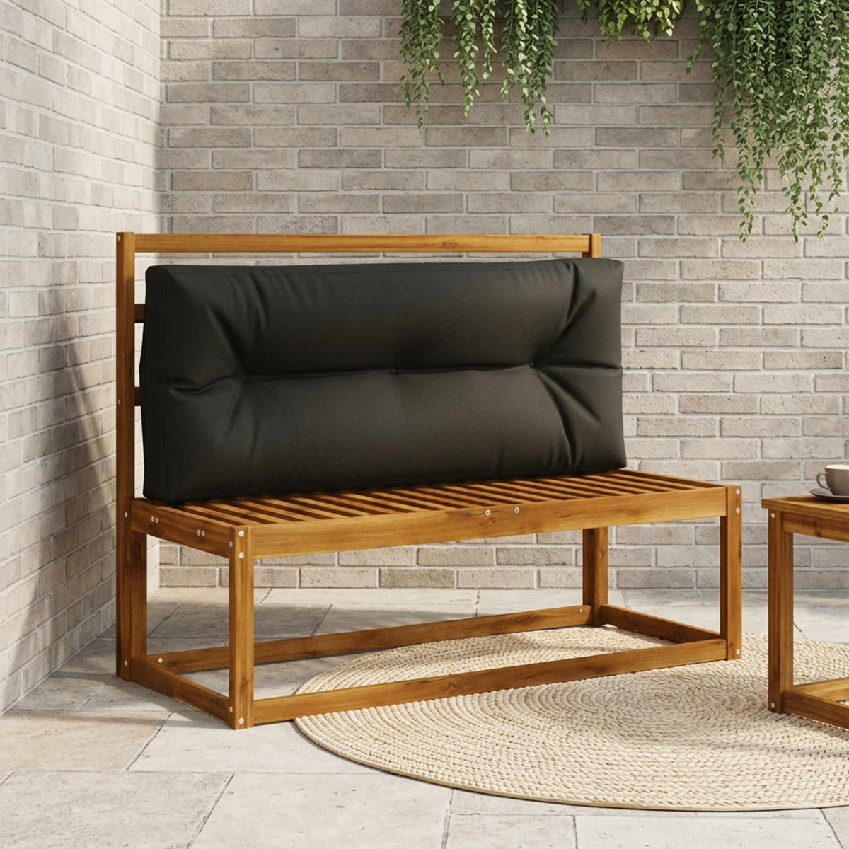 Pallet Rugkussen VIANEN 100% Polyester Zwart 120 x 60 x 12 cm is nu te koop bij PeponiXL, paradijselijk wonen!