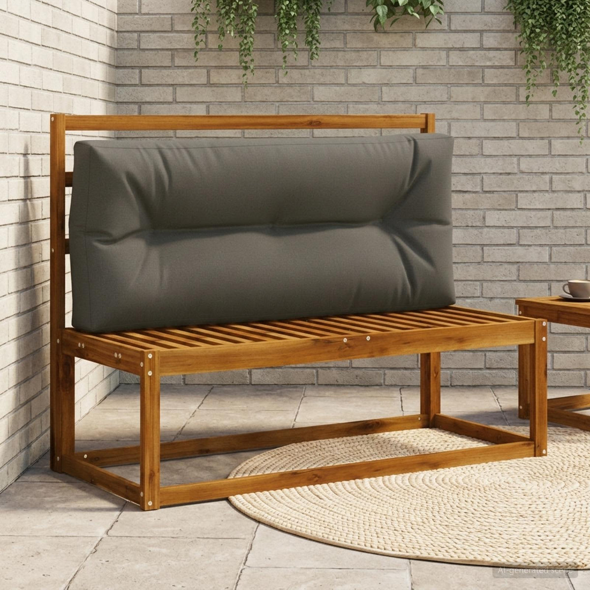 Pallet Rugkussen VIANEN 100% Polyester Antraciet is nu te koop bij PeponiXL, paradijselijk wonen!