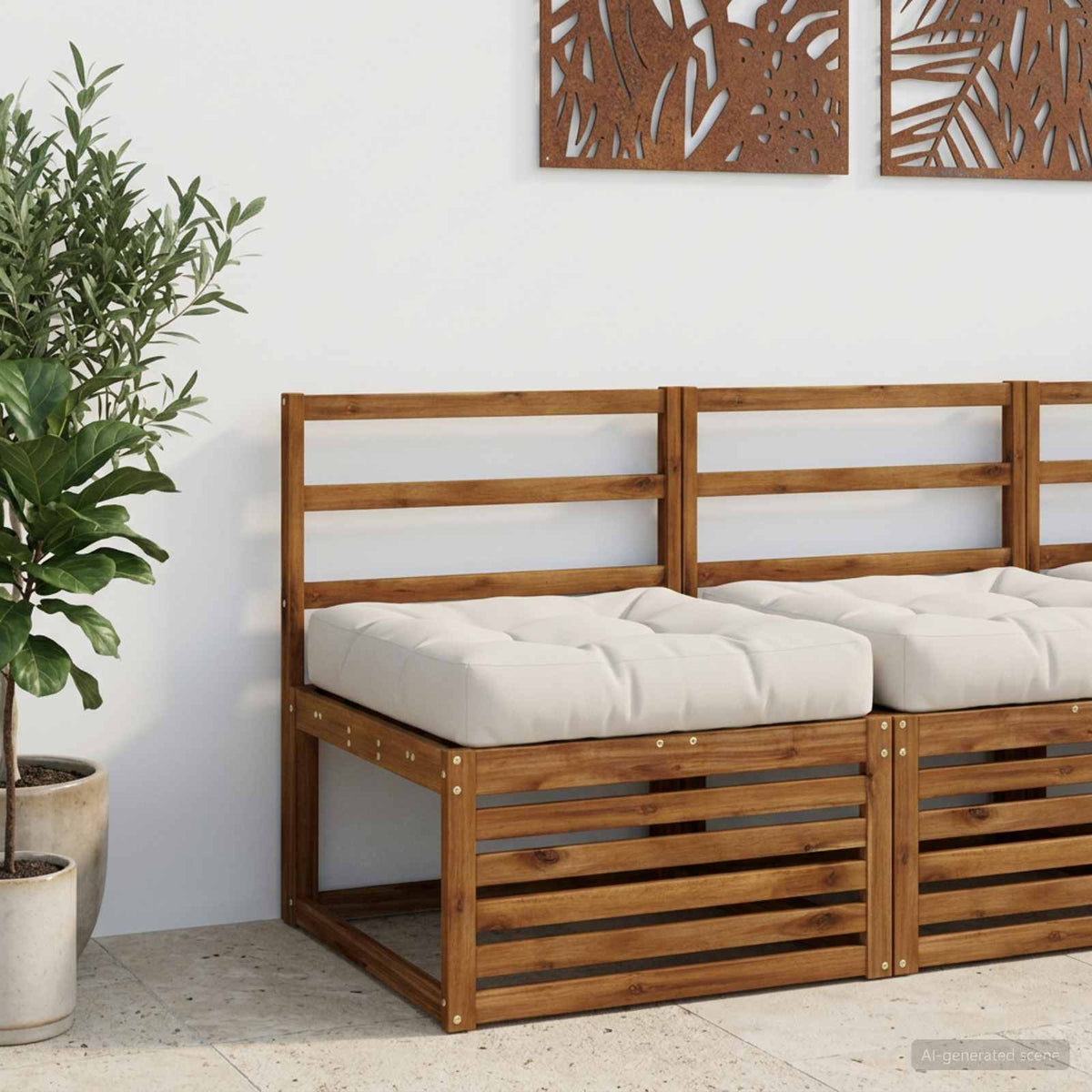 1-Piece Zitkussen VIANEN 100% Polyester Wit 70 x 70 x 12 cm is nu te koop bij PeponiXL, paradijselijk wonen!