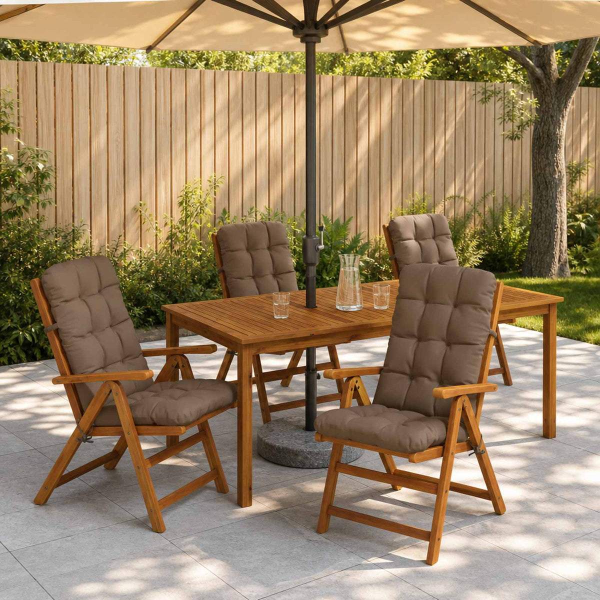 4-delige Hoogrug Kussen VIANEN 100% Polyester Taupe is nu te koop bij PeponiXL, paradijselijk wonen!