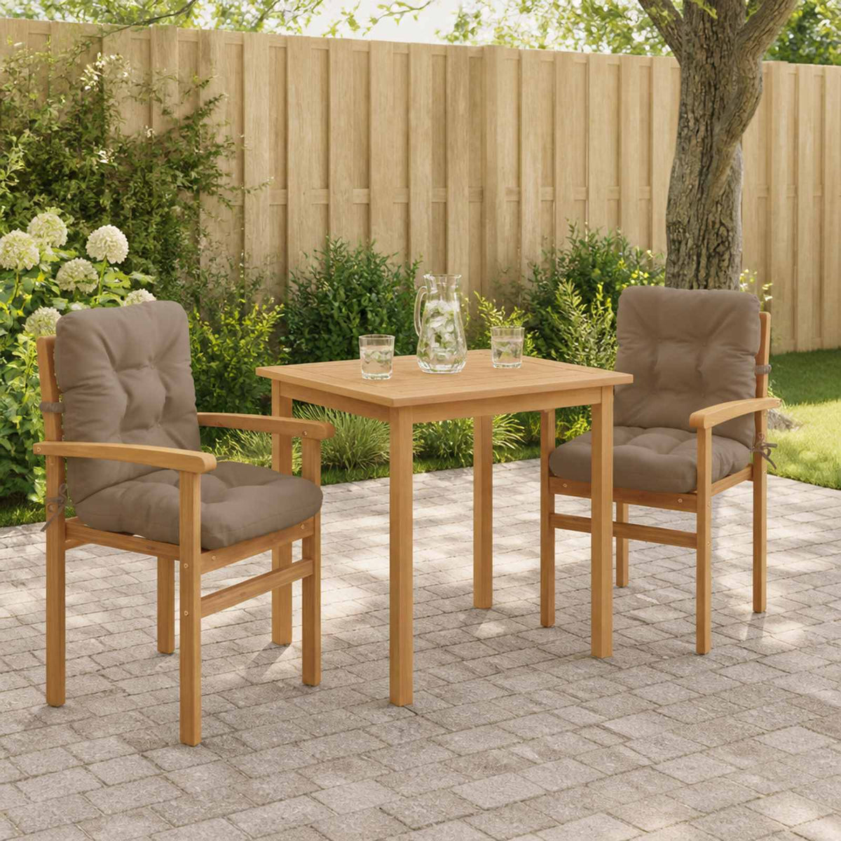 2-delige Hoogrug Kussen VIANEN 100% Polyester Taupe is nu te koop bij PeponiXL, paradijselijk wonen!