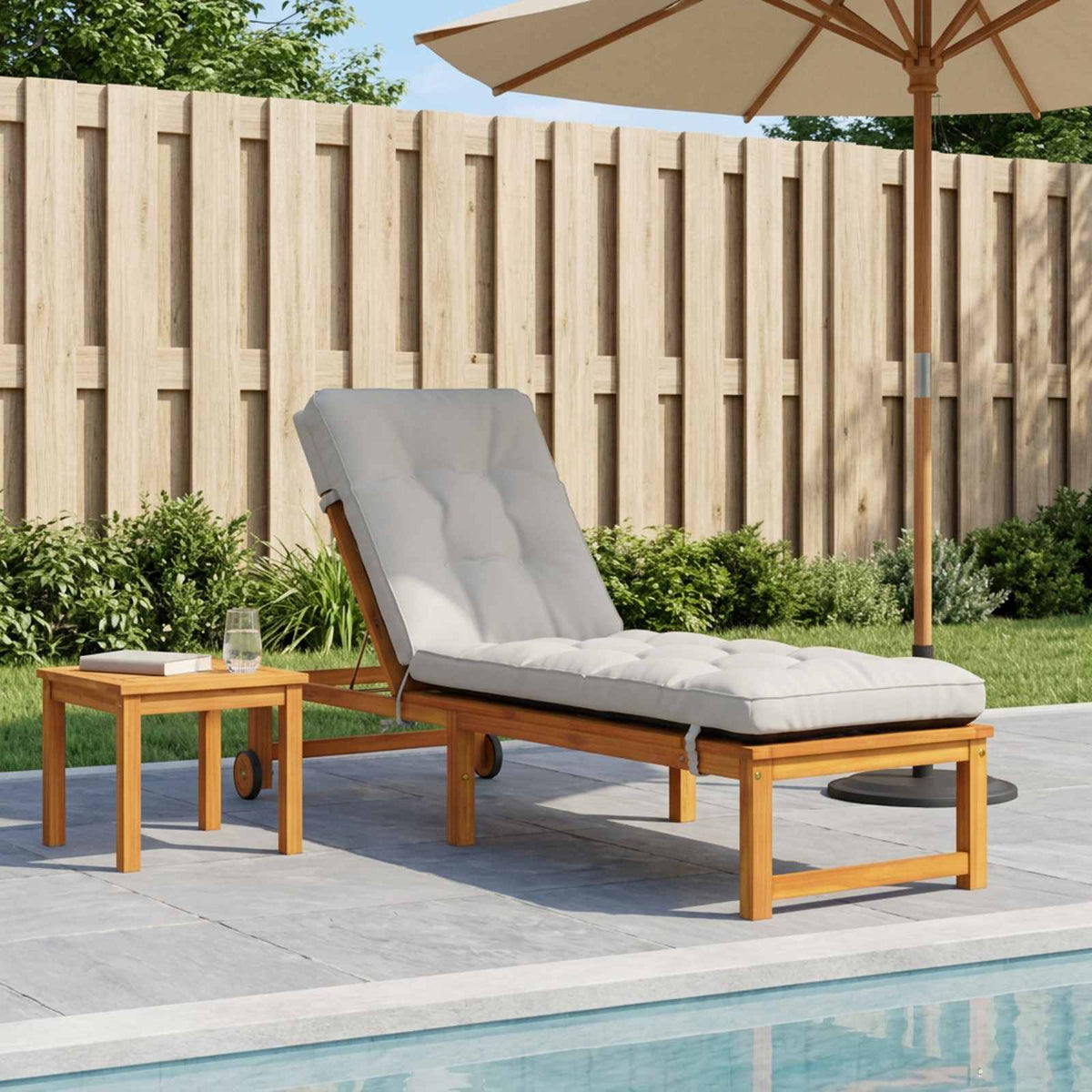 Ligstoel Kussen VIANEN 100% Polyester Wit 200 x 50 x 8 cm is nu te koop bij PeponiXL, paradijselijk wonen!