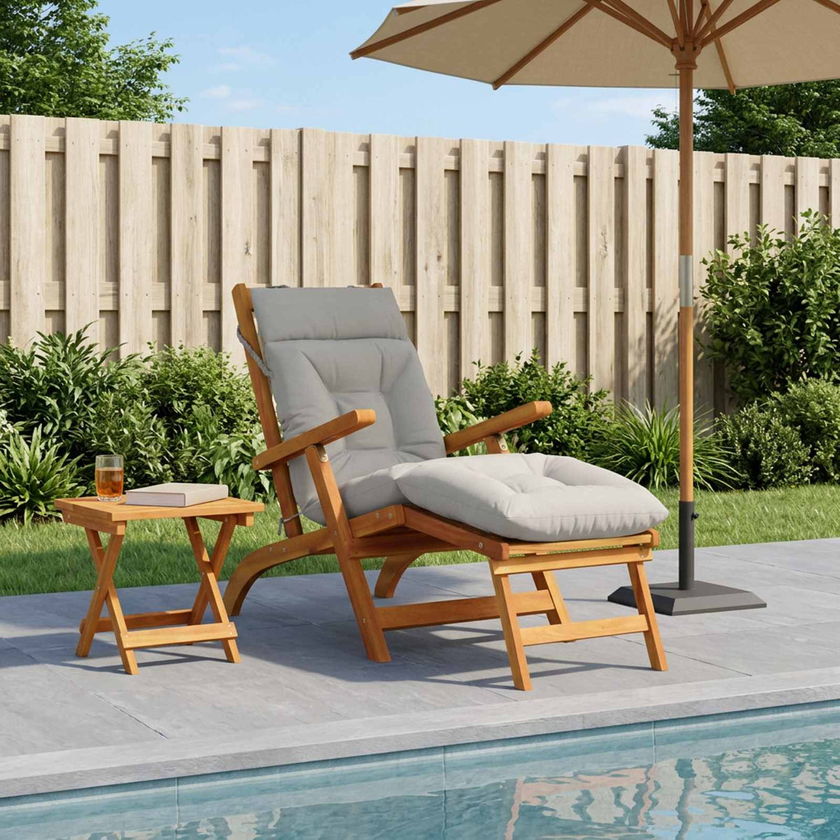 Ligstoel Kussen VIANEN 100% Polyester Wit 200 x 50 x 8 cm is nu te koop bij PeponiXL, paradijselijk wonen!