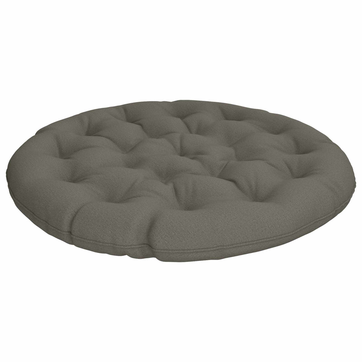 vidaXL Papasan Stoel Kussen VIANEN 100% Polyester Grijs Ø 130 x 12 cm