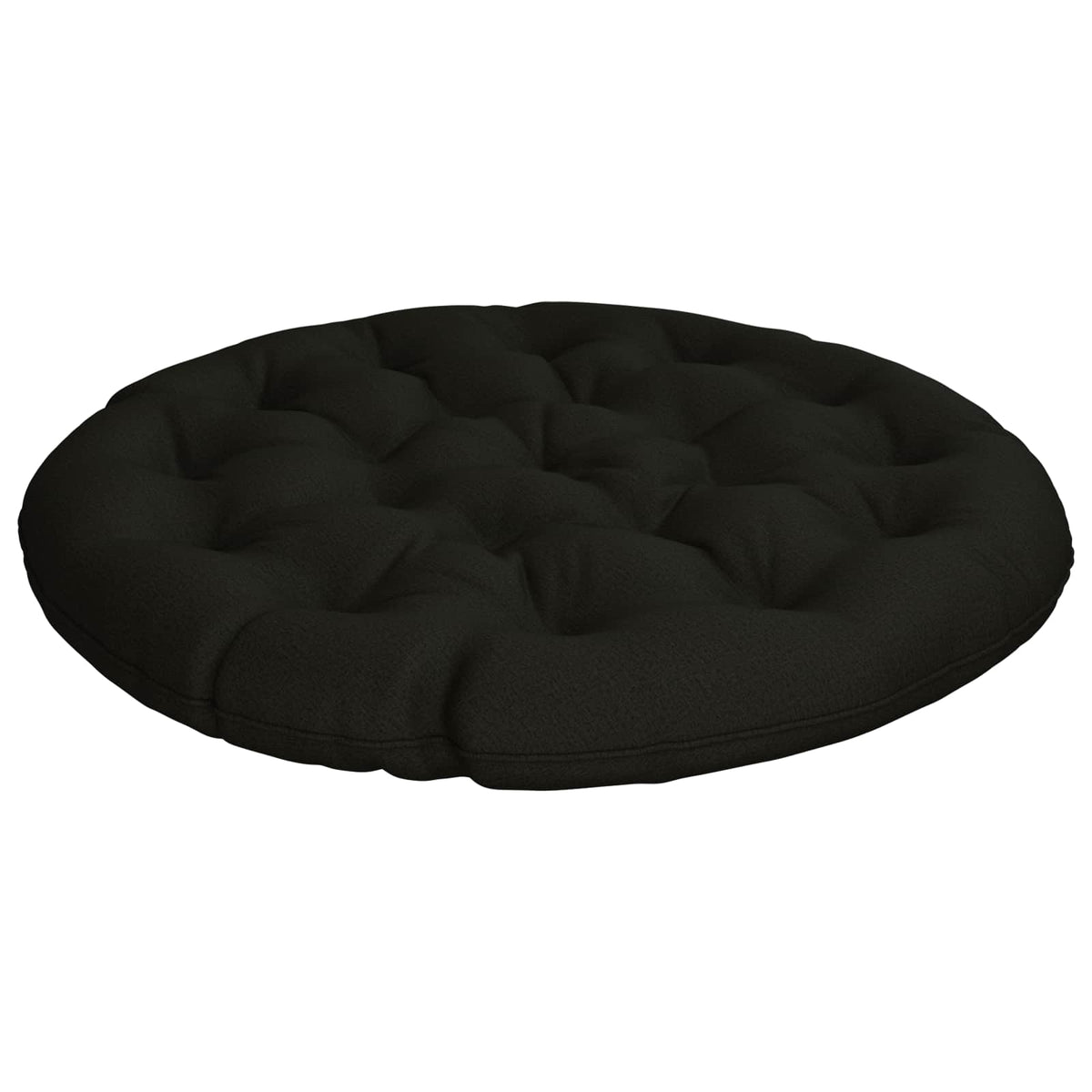 vidaXL Papasan Stoel Kussen VIANEN 100% Polyester Zwart Ø 120 x 12 cm