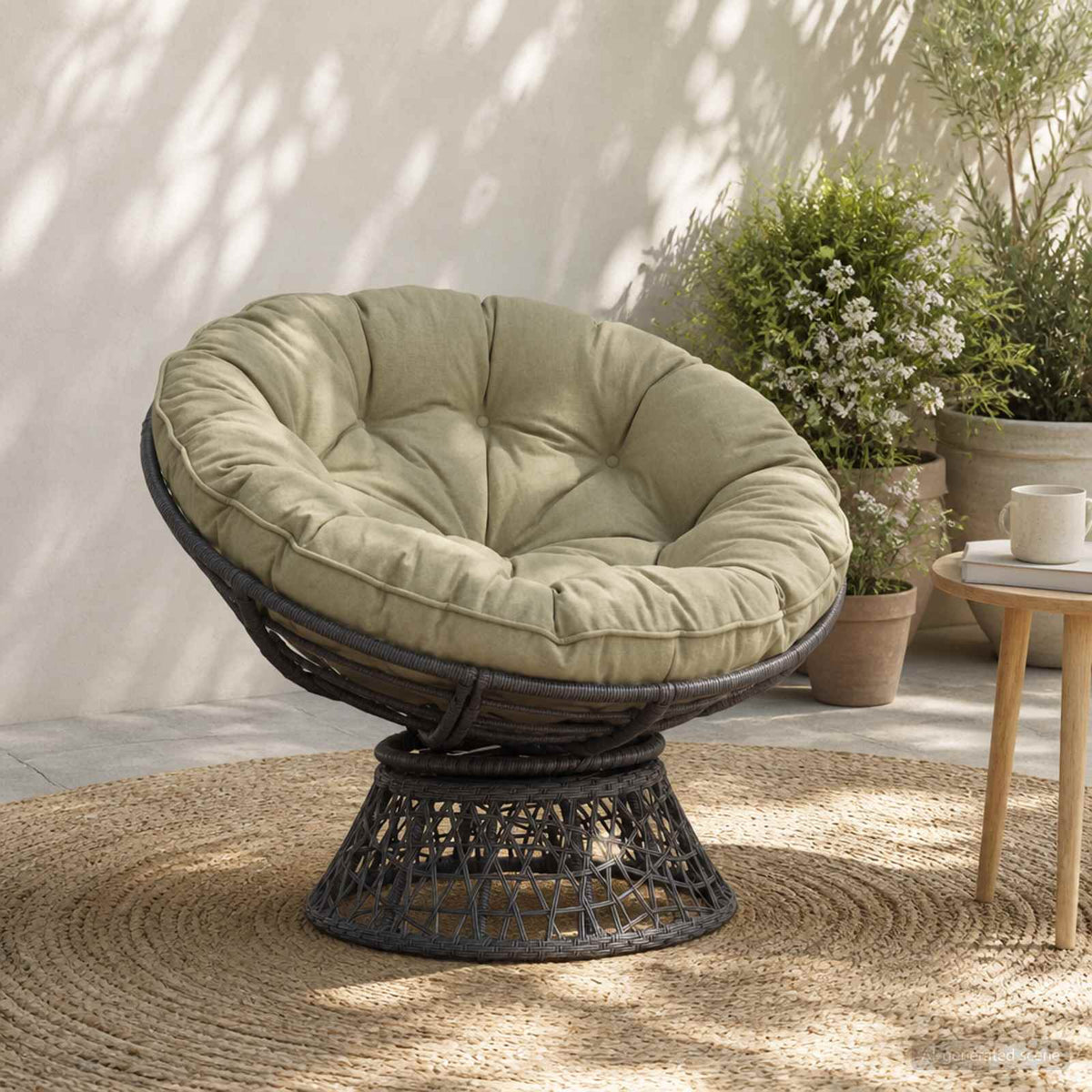 Hangstoel Kussen VIANEN 100% Polyester Lichtgroen Ø 45 x 10 cm is nu te koop bij PeponiXL, paradijselijk wonen!