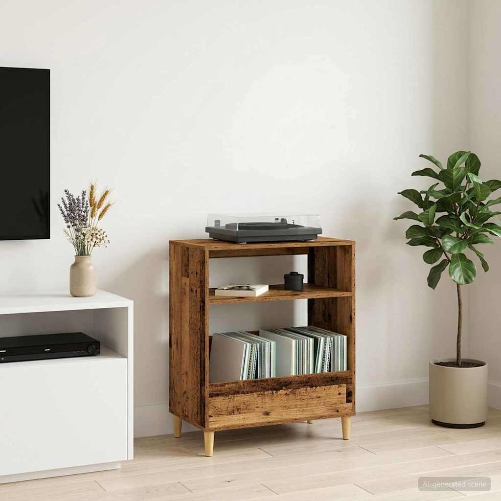 Platenspeler Steun Eikenhout 71 x 39,5 x 83 cm Bewerkt hout is nu te koop bij PeponiXL, paradijselijk wonen!