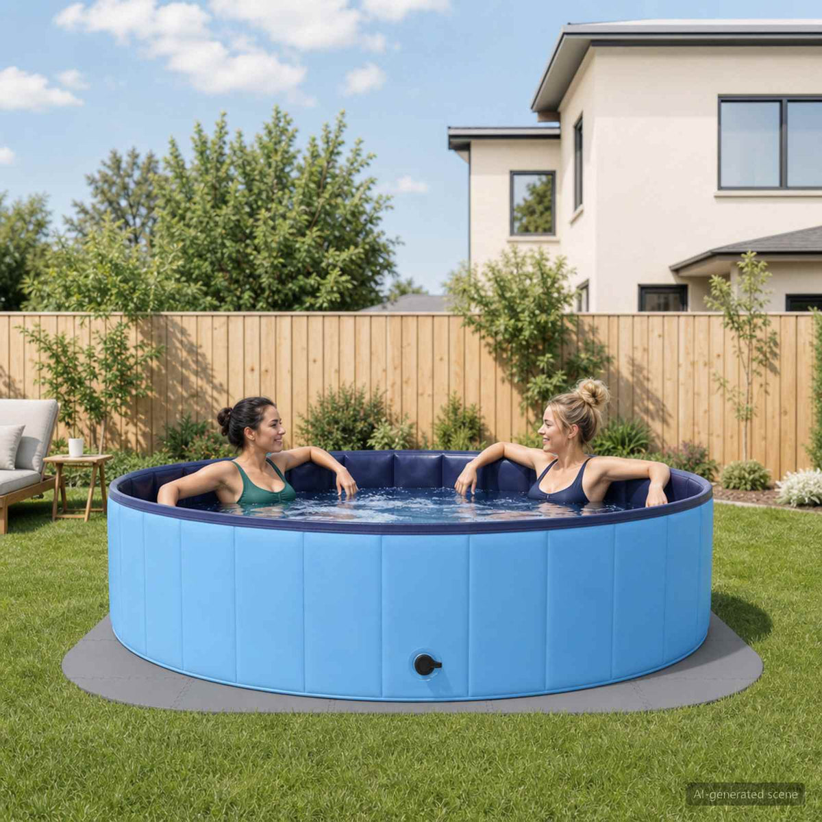 Zwembad Grondmat 25 st Ø 292 cm Rond EVA Schuim Grijs is nu te koop bij PeponiXL, paradijselijk wonen!