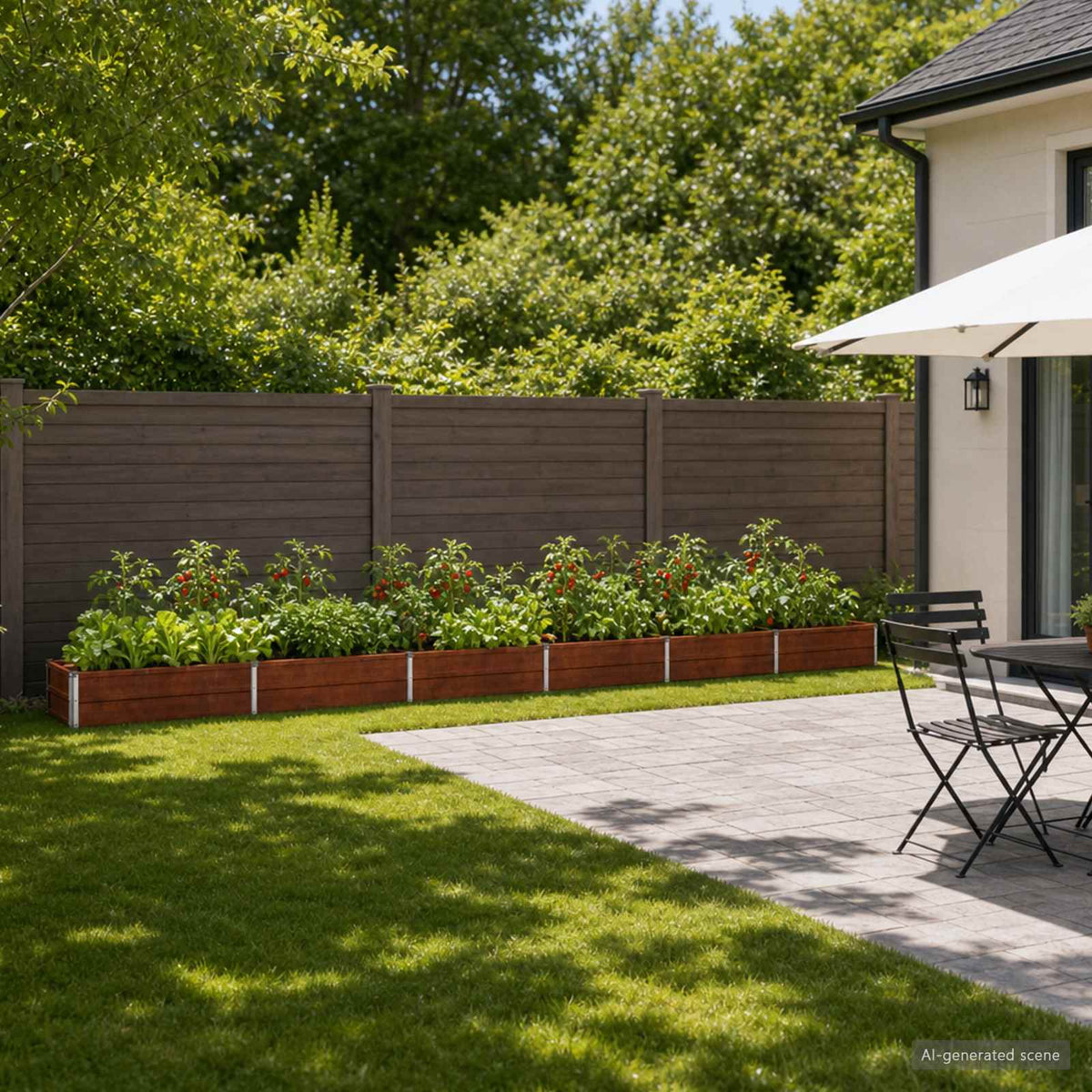 Verhoogd Tuinbed Roestig 480 x 40 x 24 cm corton is nu te koop bij PeponiXL, paradijselijk wonen!