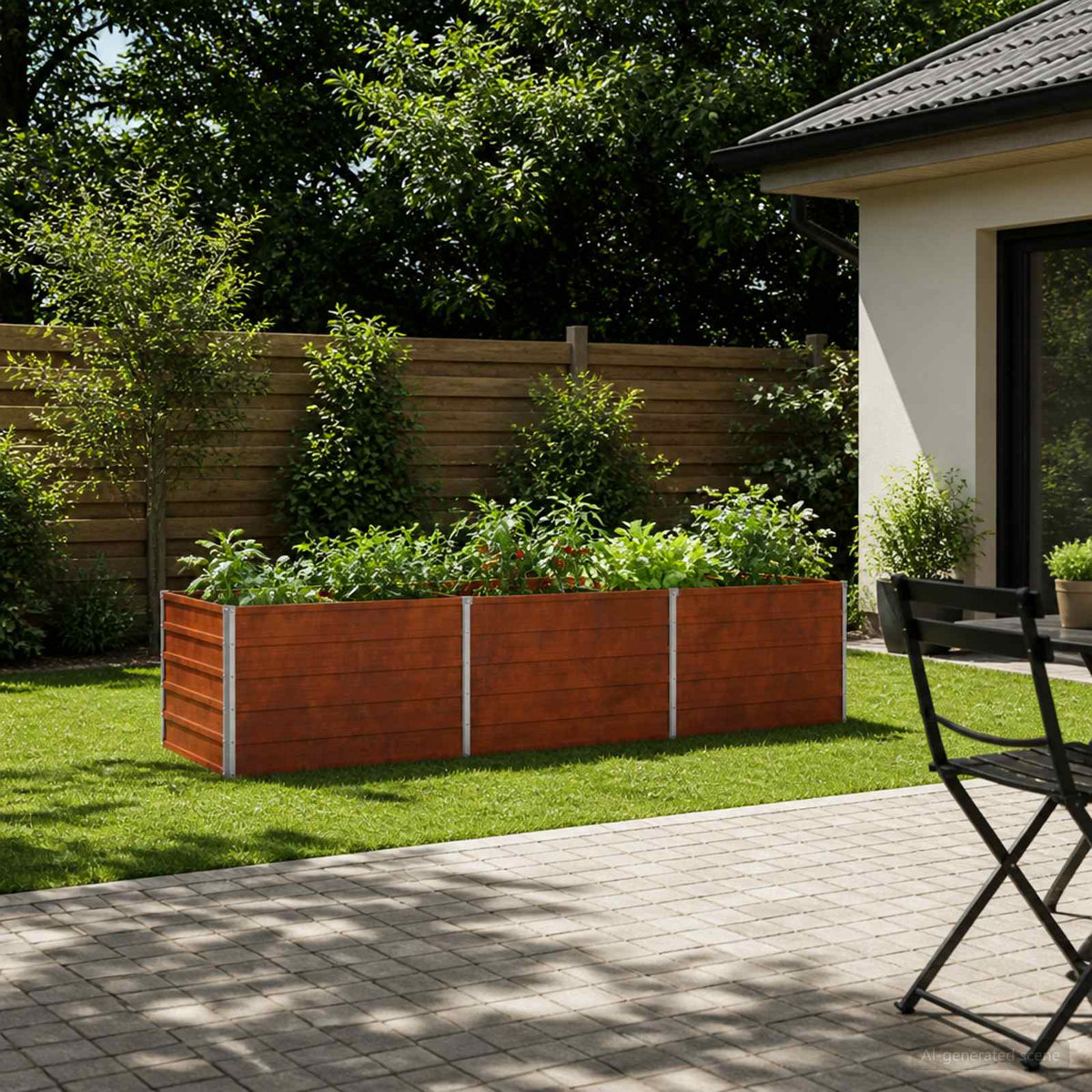 vidaXL Verhoogd Tuinbed Roestig 240 x 80 x 55 cm corton