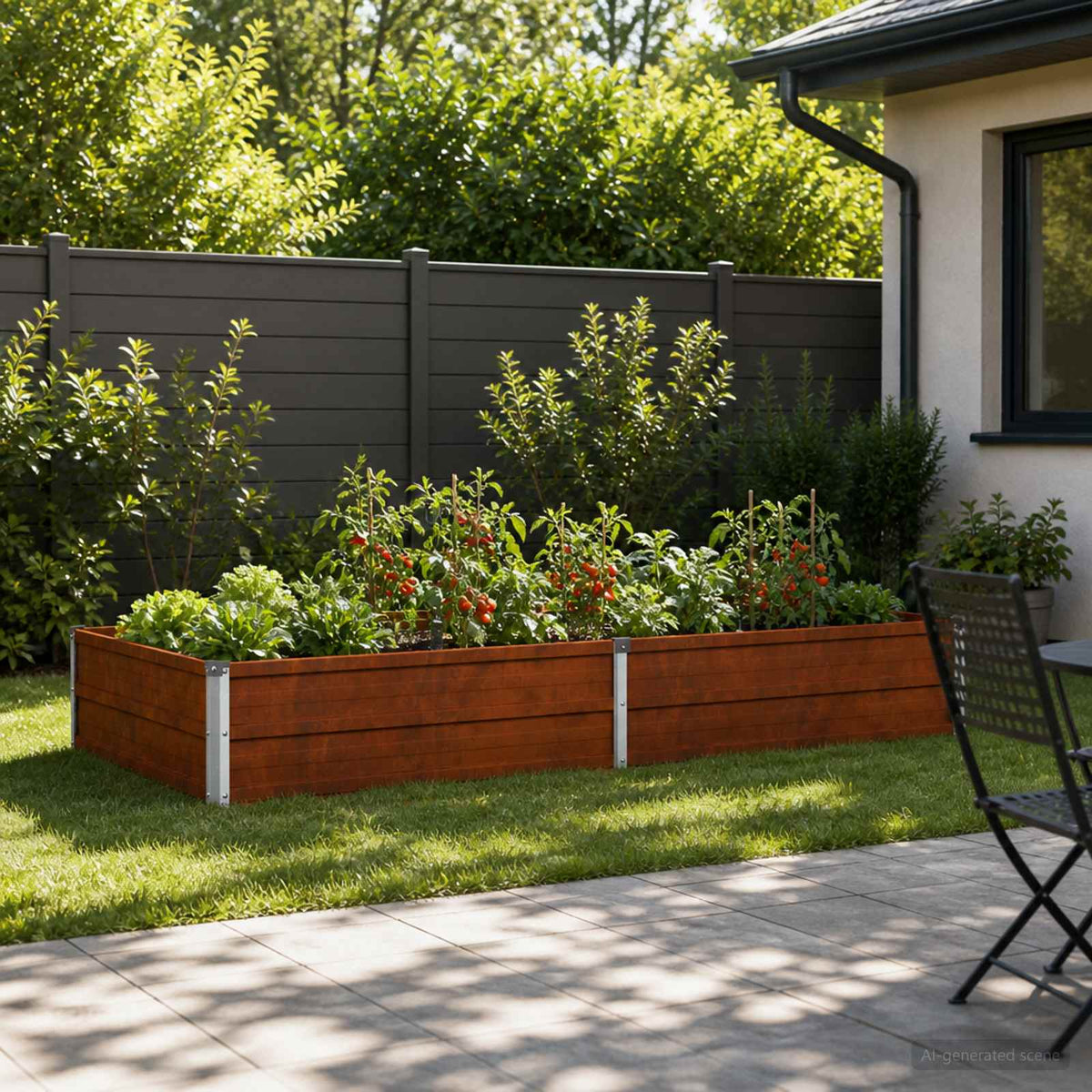 Verhoogd Tuinbed Roestig 160 x 80 x 24 cm corton is nu te koop bij PeponiXL, paradijselijk wonen!