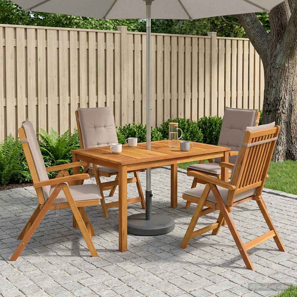 5-delige tuin eetset Naturel Massief Acaciahout is nu te koop bij PeponiXL, paradijselijk wonen!