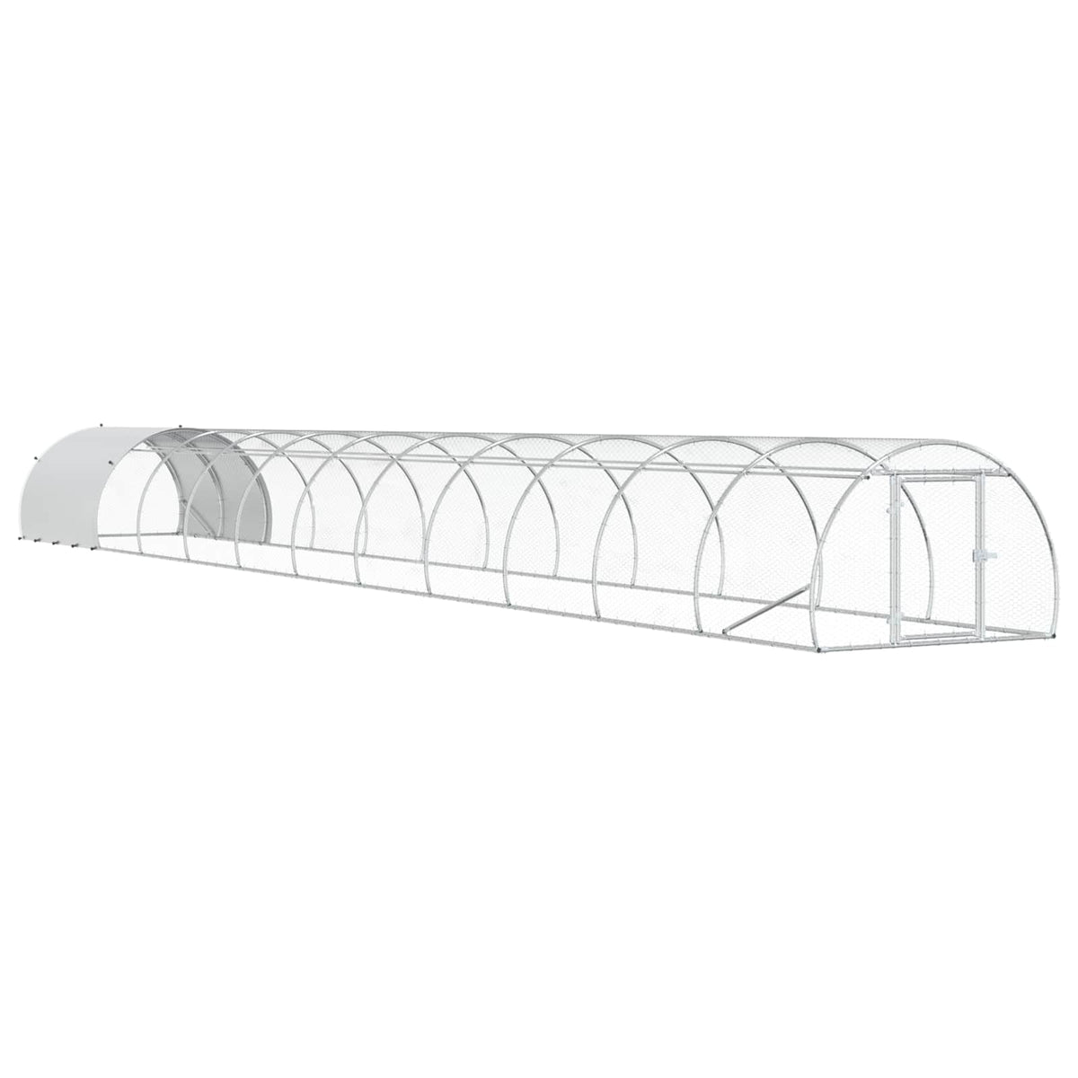 Kippenhok zilver 1200 x 150 x 100 cm Gegalvaniseerd staal is nu te koop bij PeponiXL, paradijselijk wonen!