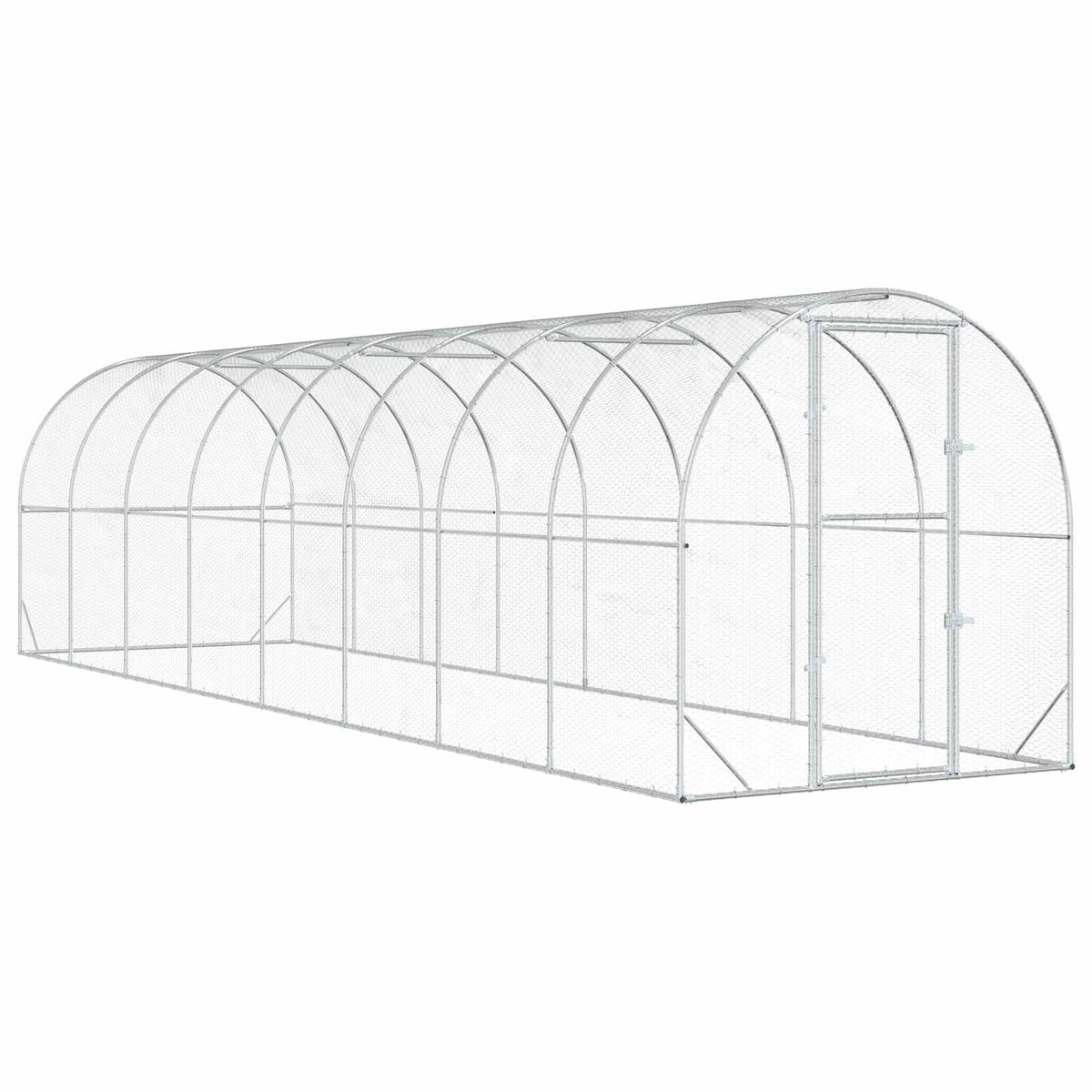 Kippenhok zilver 800 x 200 x 200 cm Gegalvaniseerd staal is nu te koop bij PeponiXL, paradijselijk wonen!