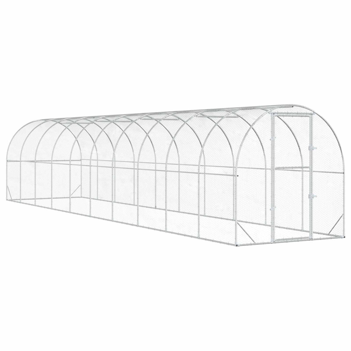 Kippenhok zilver 1000 x 200 x 200 cm Gegalvaniseerd staal is nu te koop bij PeponiXL, paradijselijk wonen!