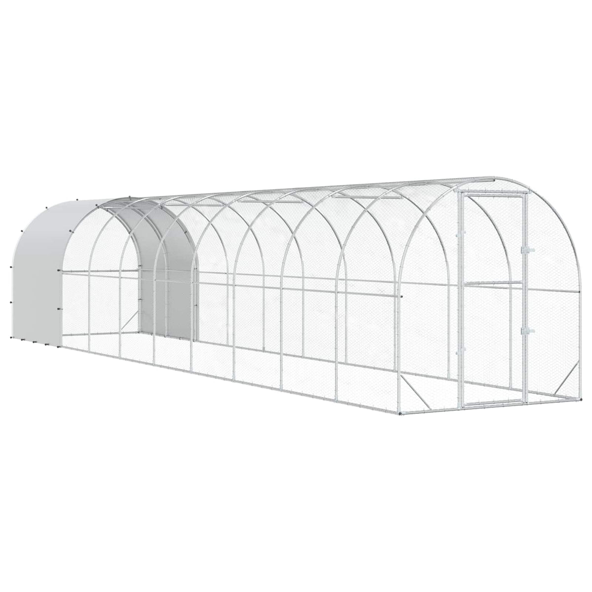 Kippenhok zilver 1000 x 200 x 200 cm Gegalvaniseerd staal is nu te koop bij PeponiXL, paradijselijk wonen!