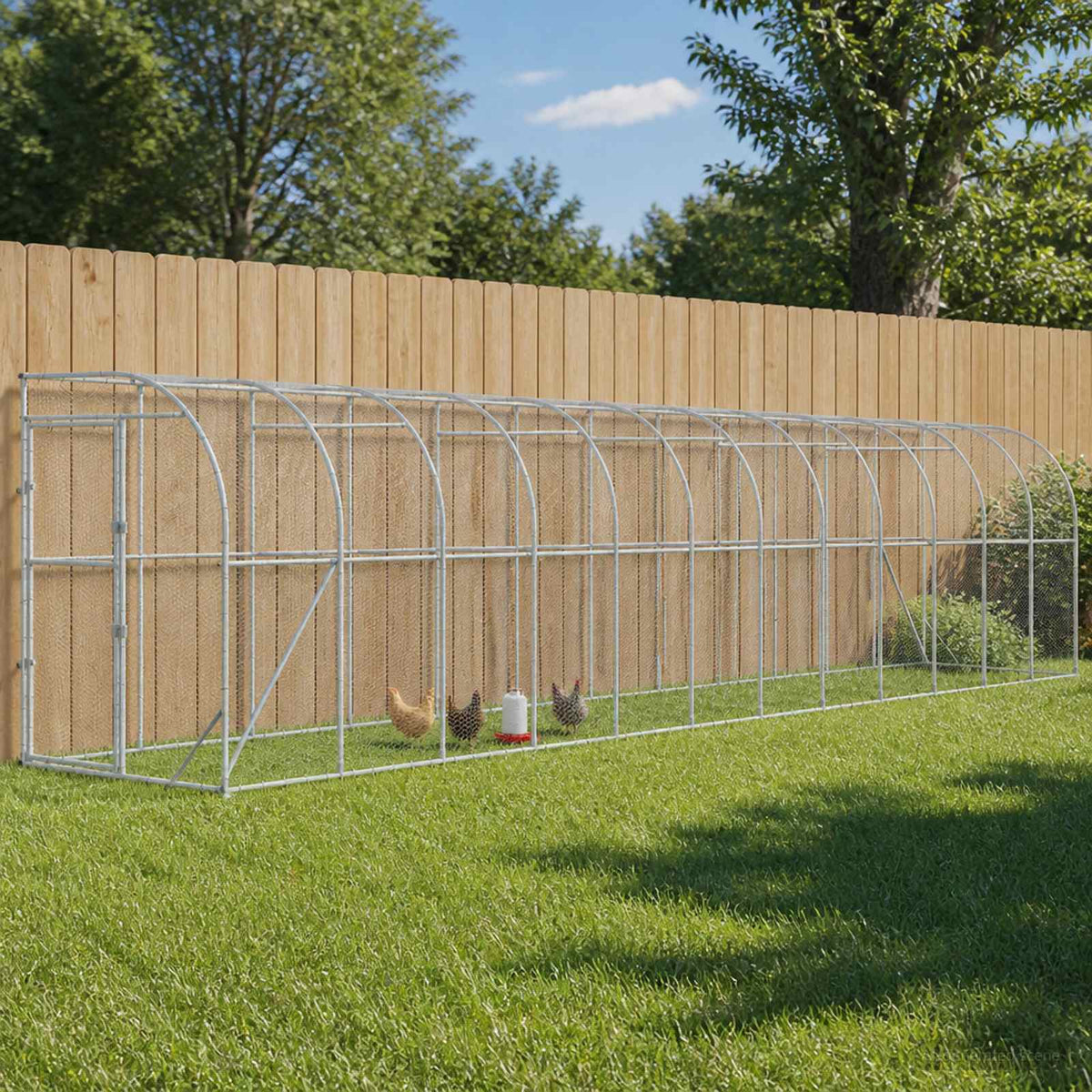 Kippenhok Tegen de Muur zilver 600 x 150 x 215 cm is nu te koop bij PeponiXL, paradijselijk wonen!