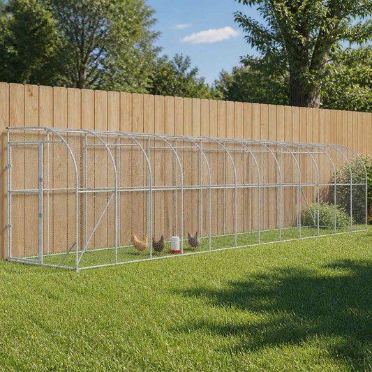 Kippenhok Tegen de Muur zilver 600 x 150 x 215 cm is nu te koop bij PeponiXL, paradijselijk wonen!