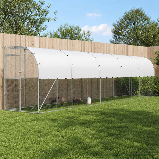 Kippenhok Tegen de Muur zilver 600 x 150 x 215 cm is nu te koop bij PeponiXL, paradijselijk wonen!