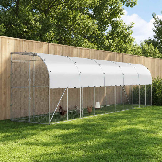 Kippenhok Tegen de Muur zilver 600 x 150 x 215 cm is nu te koop bij PeponiXL, paradijselijk wonen!