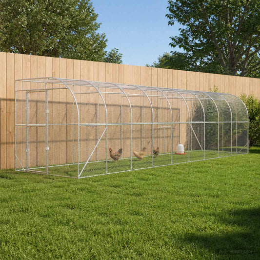 Kippenhok Tegen de Muur zilver 600 x 150 x 215 cm is nu te koop bij PeponiXL, paradijselijk wonen!
