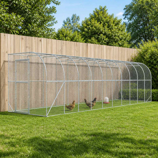 Kippenhok Tegen de Muur zilver 600 x 150 x 215 cm is nu te koop bij PeponiXL, paradijselijk wonen!
