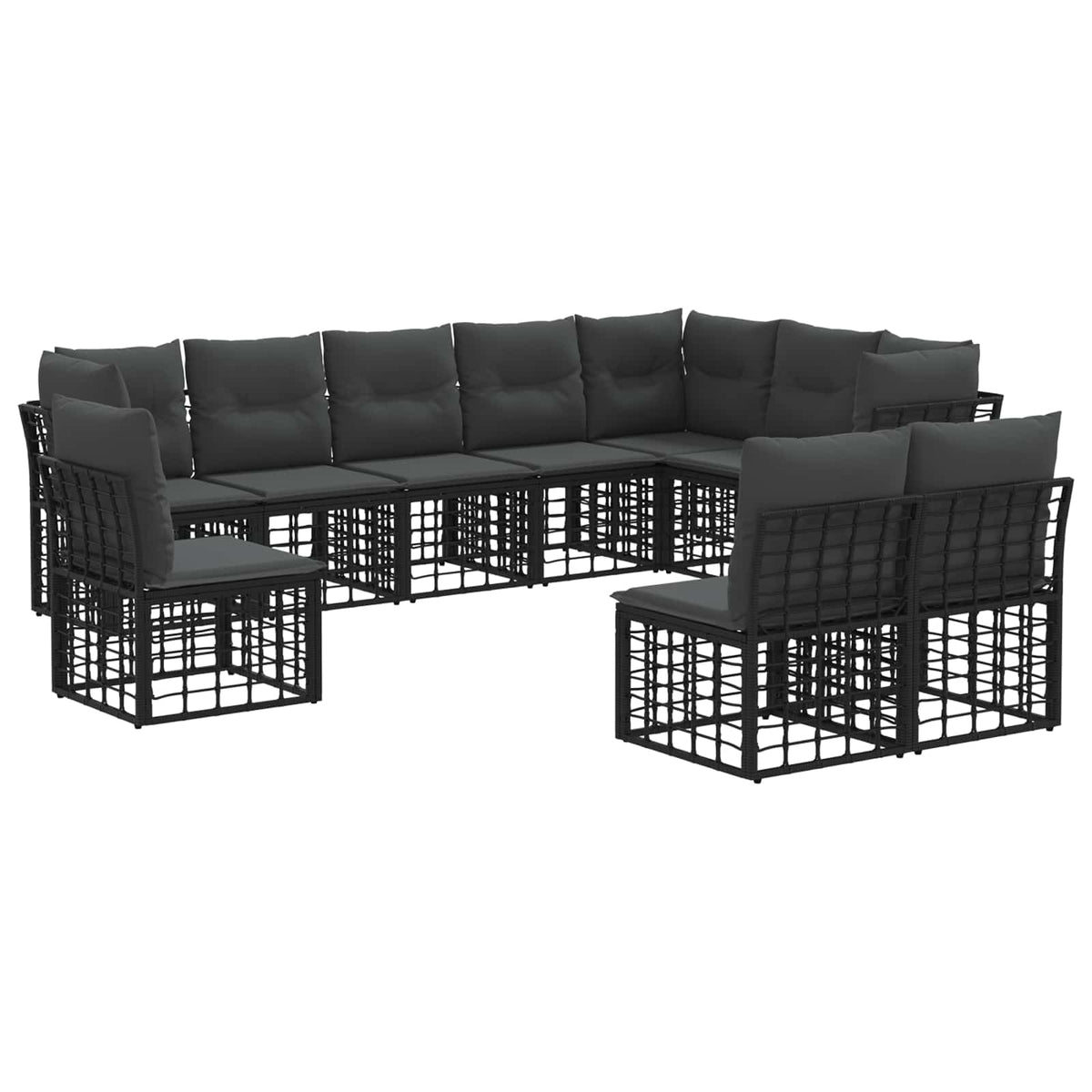 Buiten bankenset Zwart Polyester is nu te koop bij PeponiXL, paradijselijk wonen!