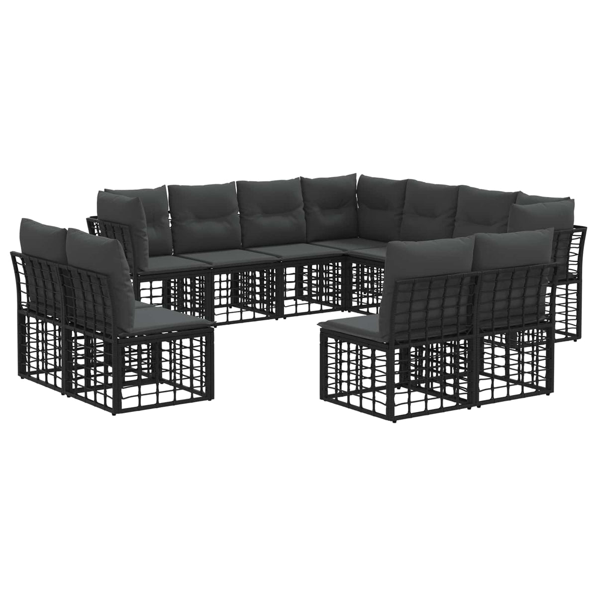 Buiten bankenset Zwart Polyester is nu te koop bij PeponiXL, paradijselijk wonen!