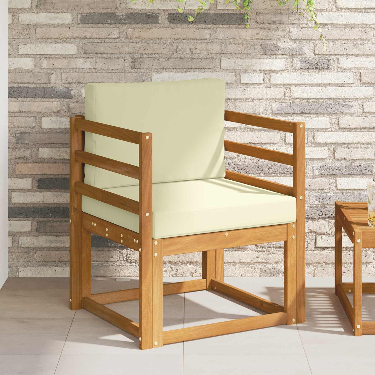 Tuinbank Massief Acaciahout en Polyester Naturel is nu te koop bij PeponiXL, paradijselijk wonen!
