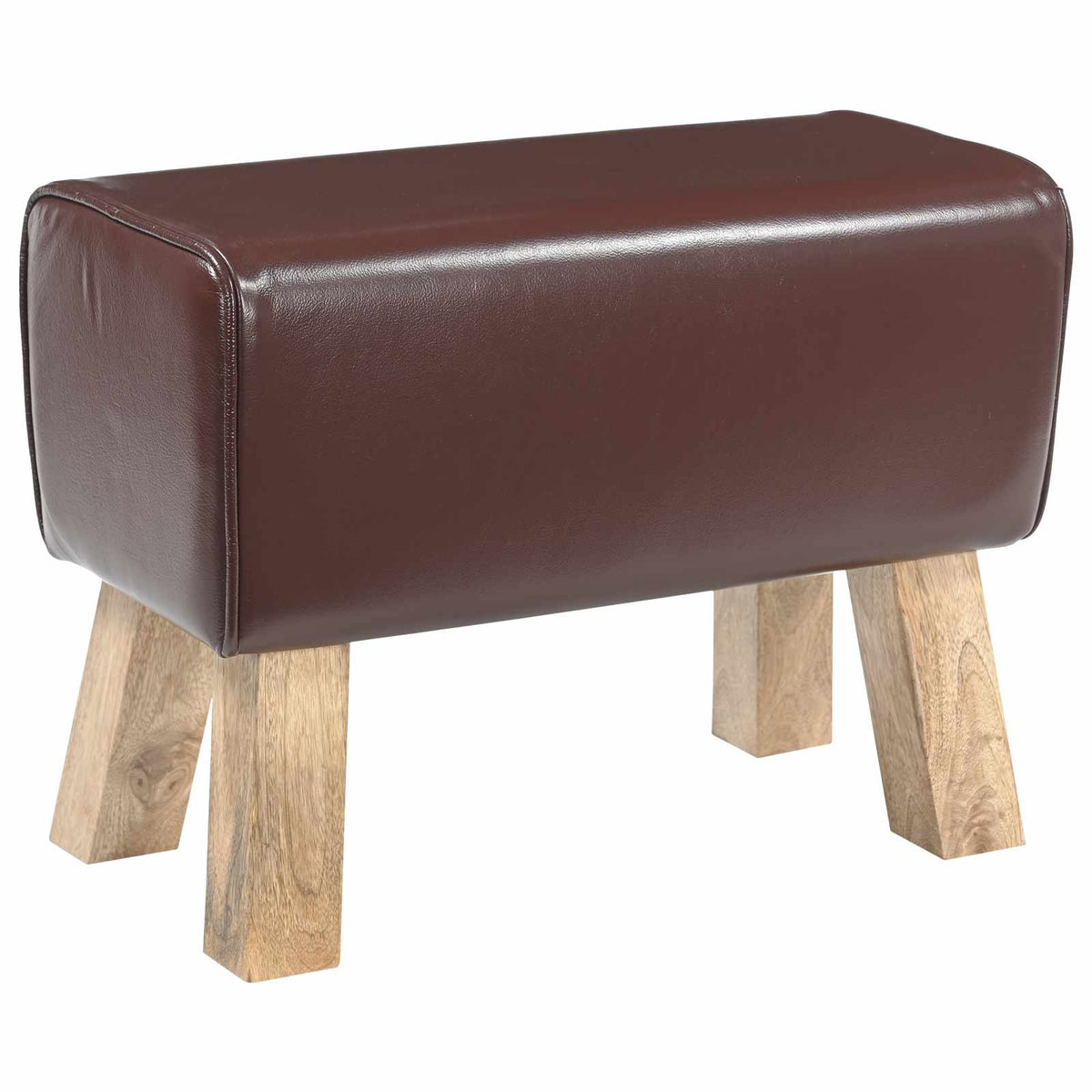 vidaXL Bank 60 x 30 x 45 cm Echt Leer Donkerbruin