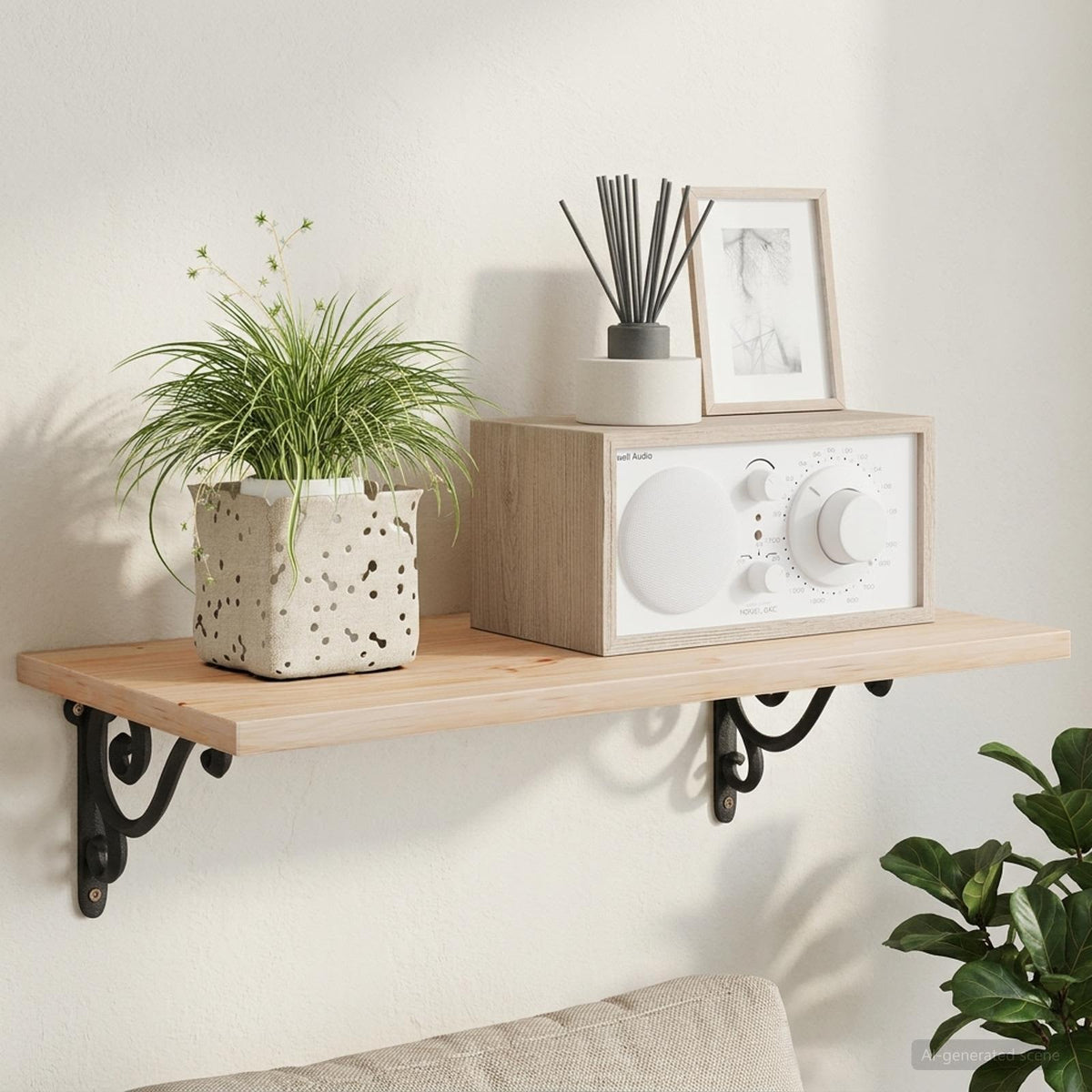 Wandplank Beugels 12 st Zwart 12 x 14 x 3 cm Staal is nu te koop bij PeponiXL, paradijselijk wonen!
