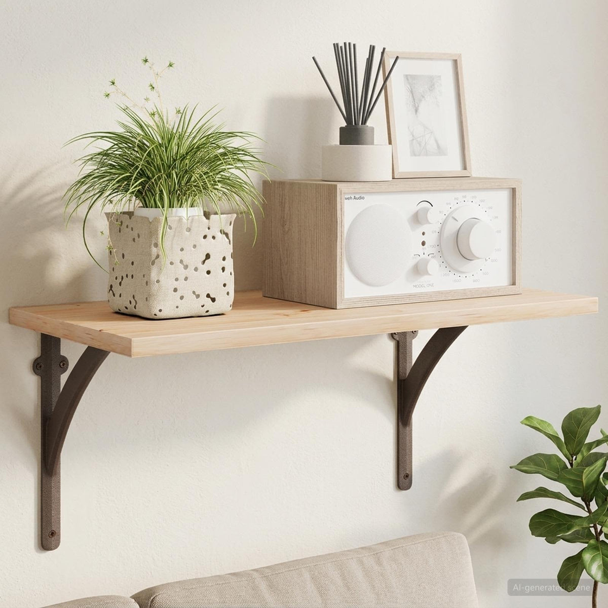 Wandplank Beugels 2 st Antiek Bruin 10 x 10 x 3 cm Staal is nu te koop bij PeponiXL, paradijselijk wonen!