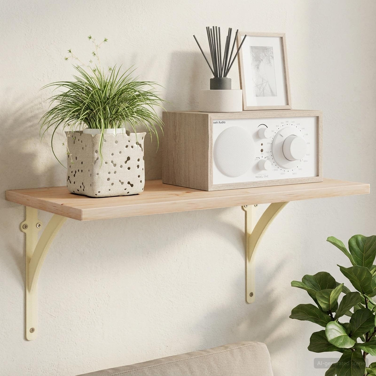 Wandplank Beugels 12 st Antiek wit 14,5 x 14,5 x 3,5 cm Staal is nu te koop bij PeponiXL, paradijselijk wonen!