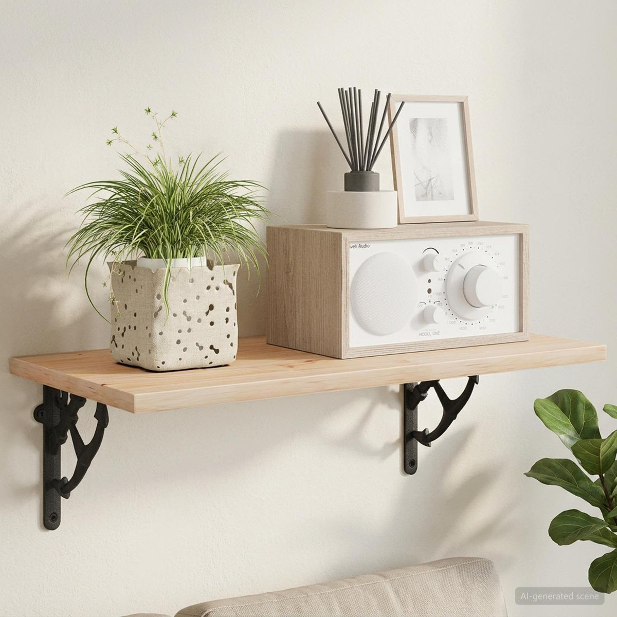 Wandplank Beugels 2 st Zwart 10 x 10 x 3 cm Staal is nu te koop bij PeponiXL, paradijselijk wonen!