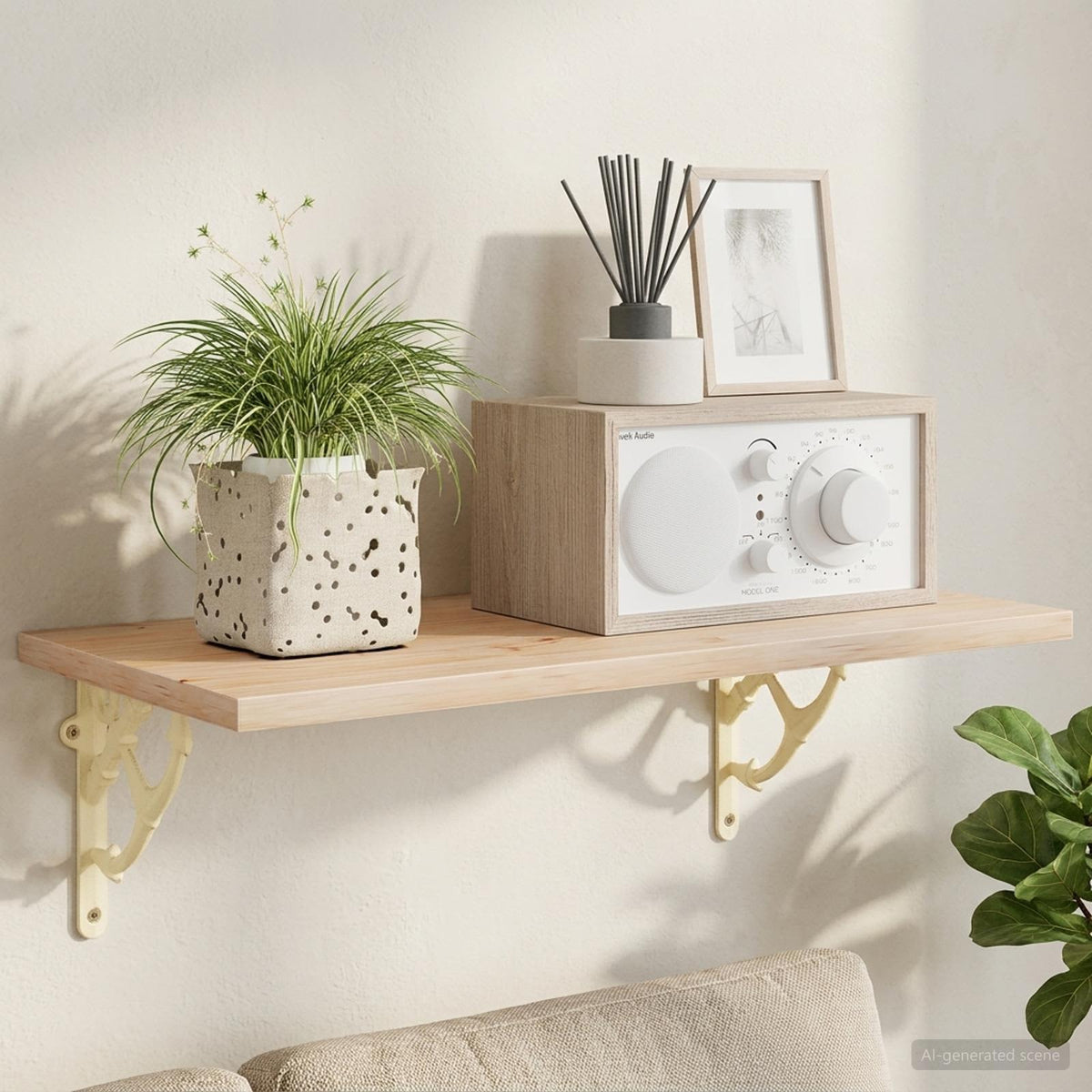 Wandplank Beugels 12 st Antiek wit 10 x 10 x 3 cm Staal is nu te koop bij PeponiXL, paradijselijk wonen!