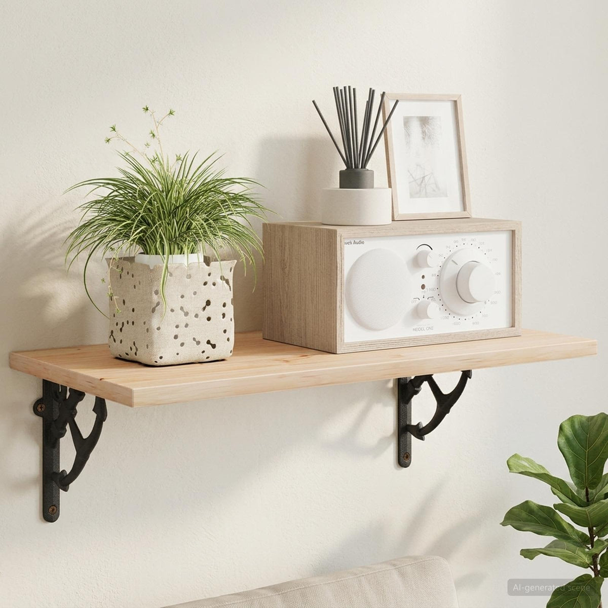 Wandplank Beugels 12 st Zwart 14.5 x 14.5 x 3.5 cm Staal is nu te koop bij PeponiXL, paradijselijk wonen!