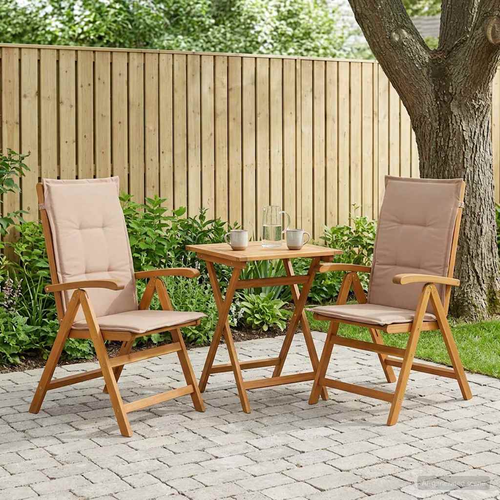 Recliner Tuinstoelen 2 st Naturel Massief Acaciahout is nu te koop bij PeponiXL, paradijselijk wonen!