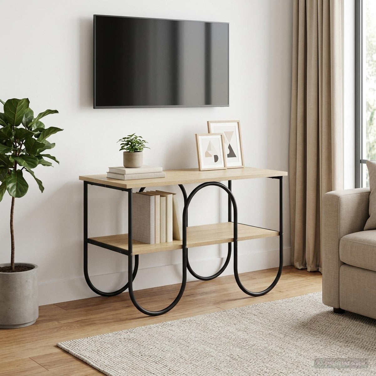 TV-standaard 80 x 40 x 50 cm Sonoma Eiken Bewerkt hout is nu te koop bij PeponiXL, paradijselijk wonen!