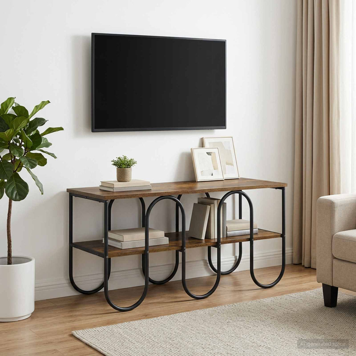 TV-standaard 100 x 40 x 50 cm Gerookt eiken Bewerkt hout is nu te koop bij PeponiXL, paradijselijk wonen!