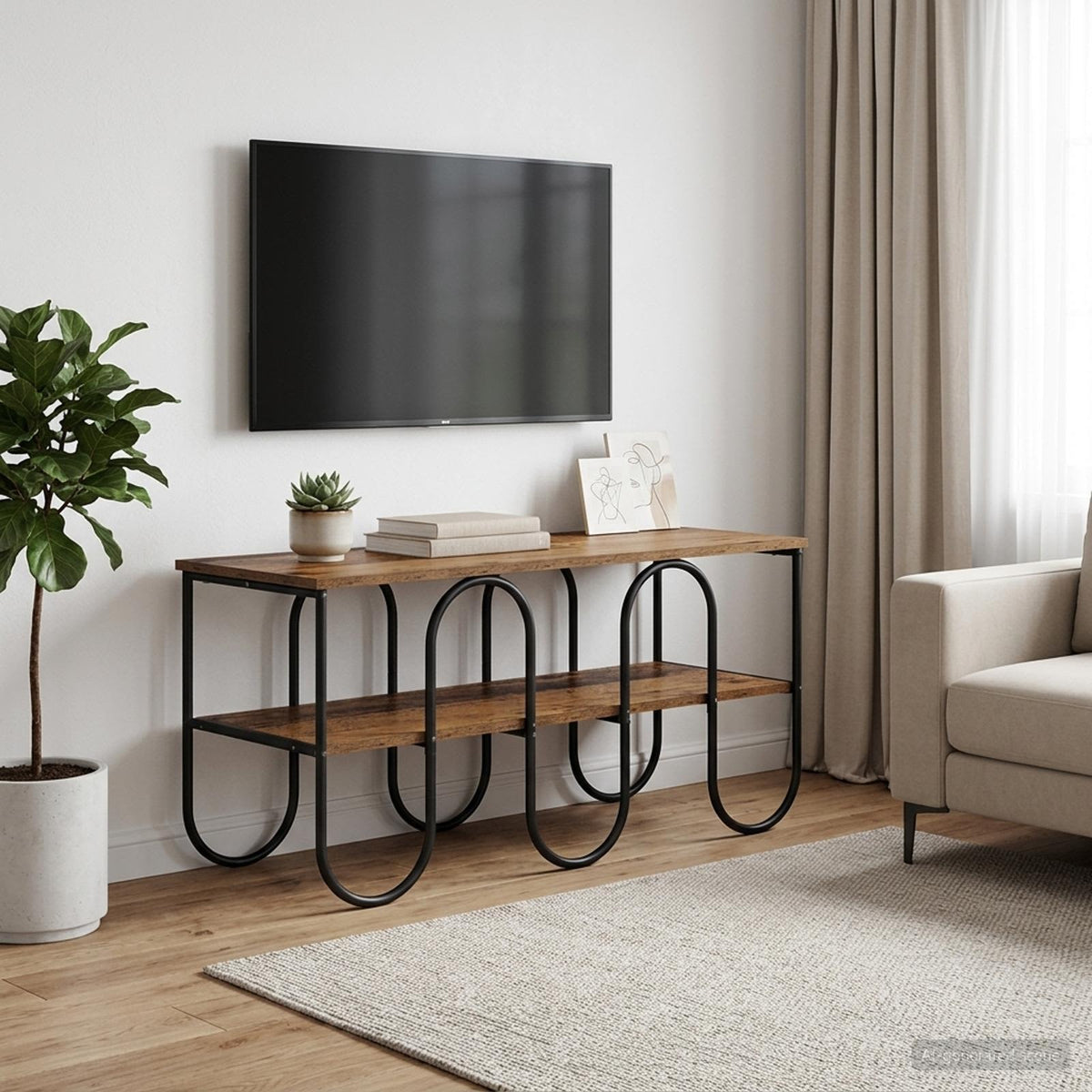 TV-standaard 100 x 40 x 50 cm Oud hout Bewerkt hout is nu te koop bij PeponiXL, paradijselijk wonen!