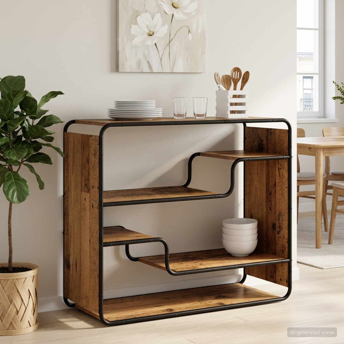 Dressoir Oud hout 98 x 37.5 x 75.5 cm Bewerkt hout is nu te koop bij PeponiXL, paradijselijk wonen!