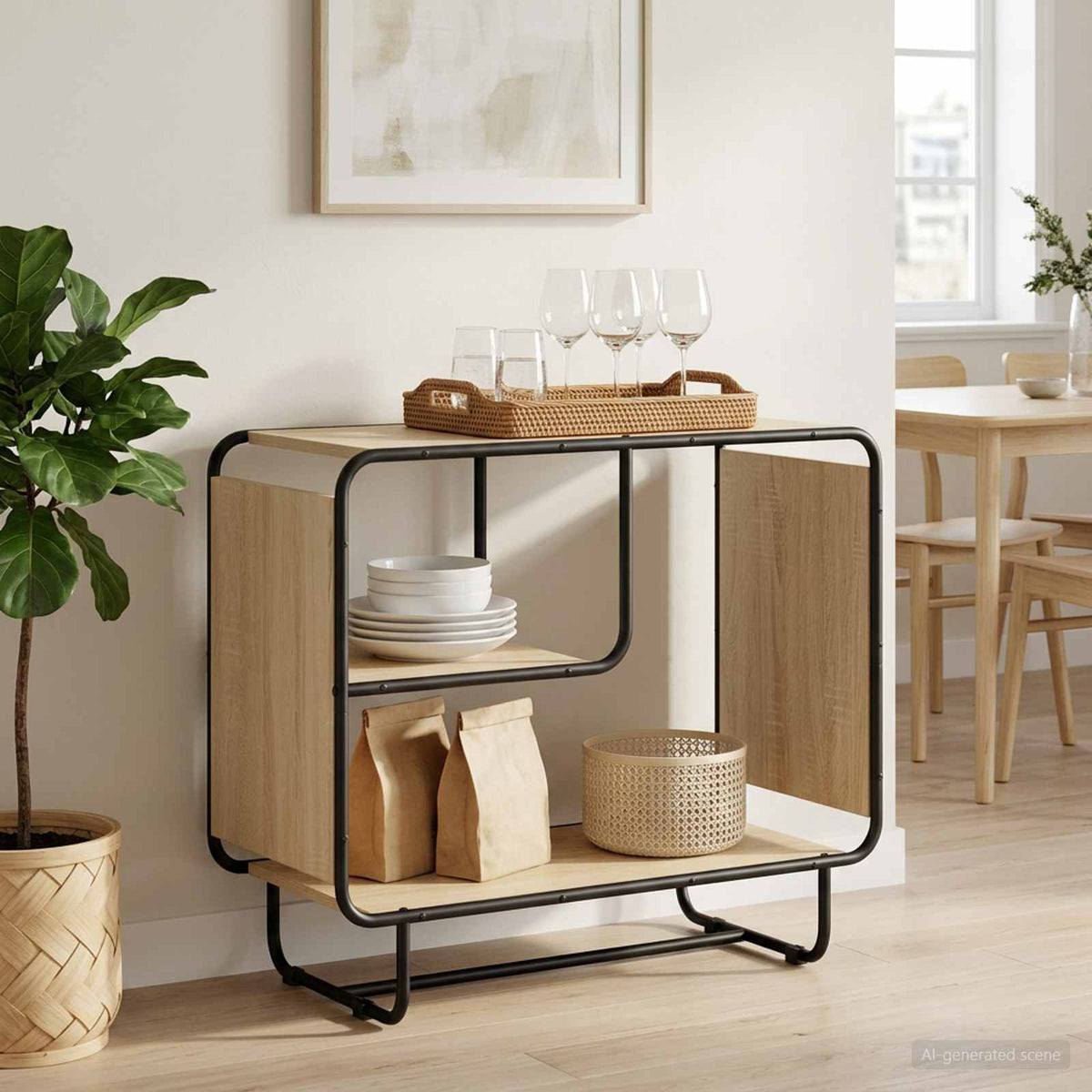 Dressoir Sonoma Eiken 80 x 37.5 x 64.5 cm Bewerkt hout is nu te koop bij PeponiXL, paradijselijk wonen!