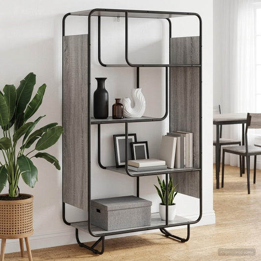 Hoge kast Grijs Sonoma 80 x 37,5 x 144 cm Bewerkt hout is nu te koop bij PeponiXL, paradijselijk wonen!