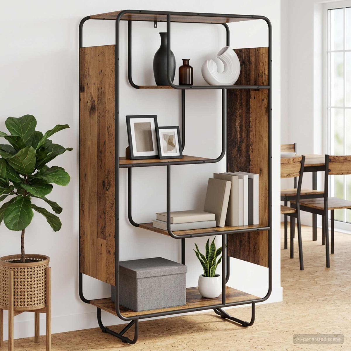 Hoge kast Oud hout 80 x 37,5 x 144 cm Bewerkt hout is nu te koop bij PeponiXL, paradijselijk wonen!