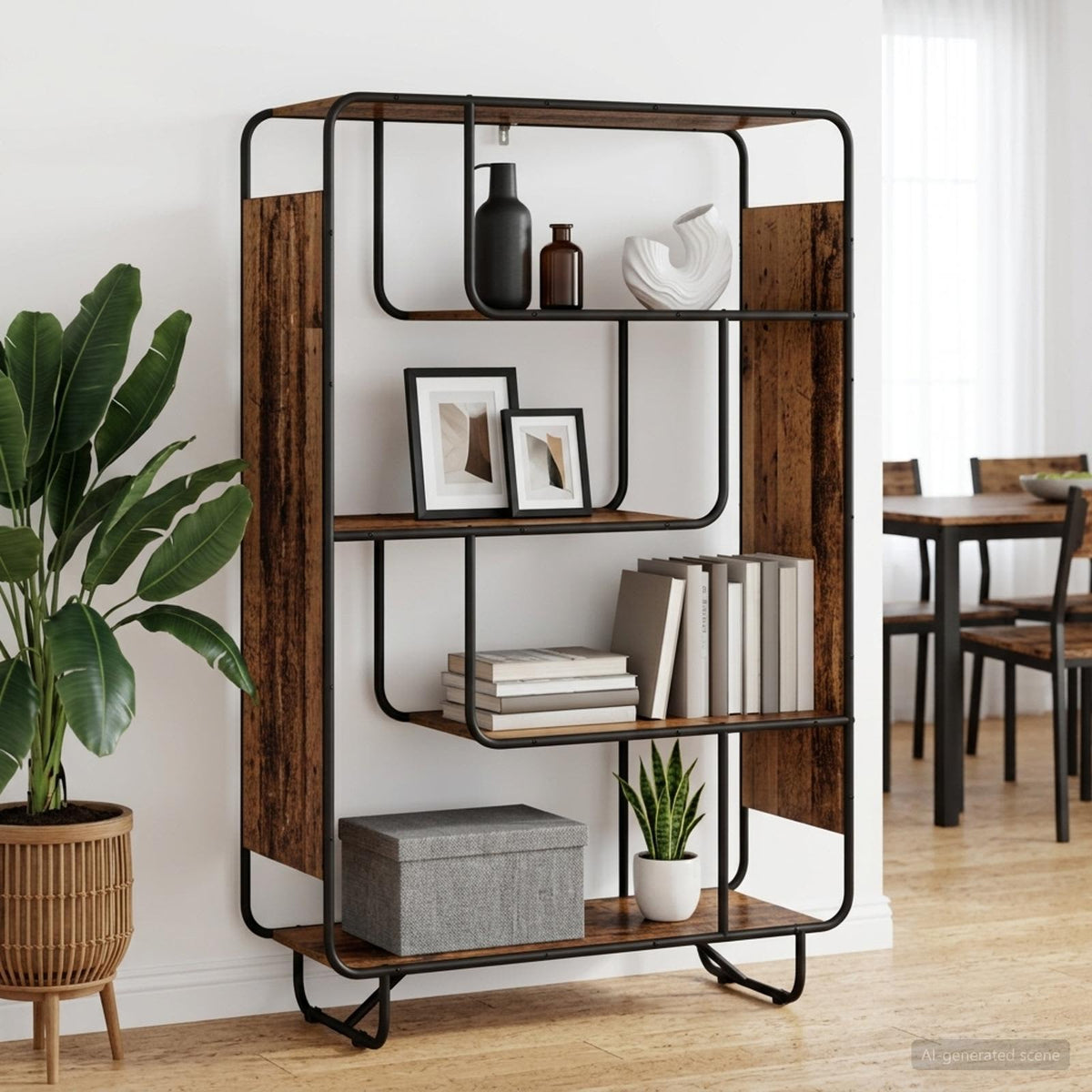 Hoge kast Oud hout 93.5 x 37.5 x 144 cm Bewerkt hout is nu te koop bij PeponiXL, paradijselijk wonen!