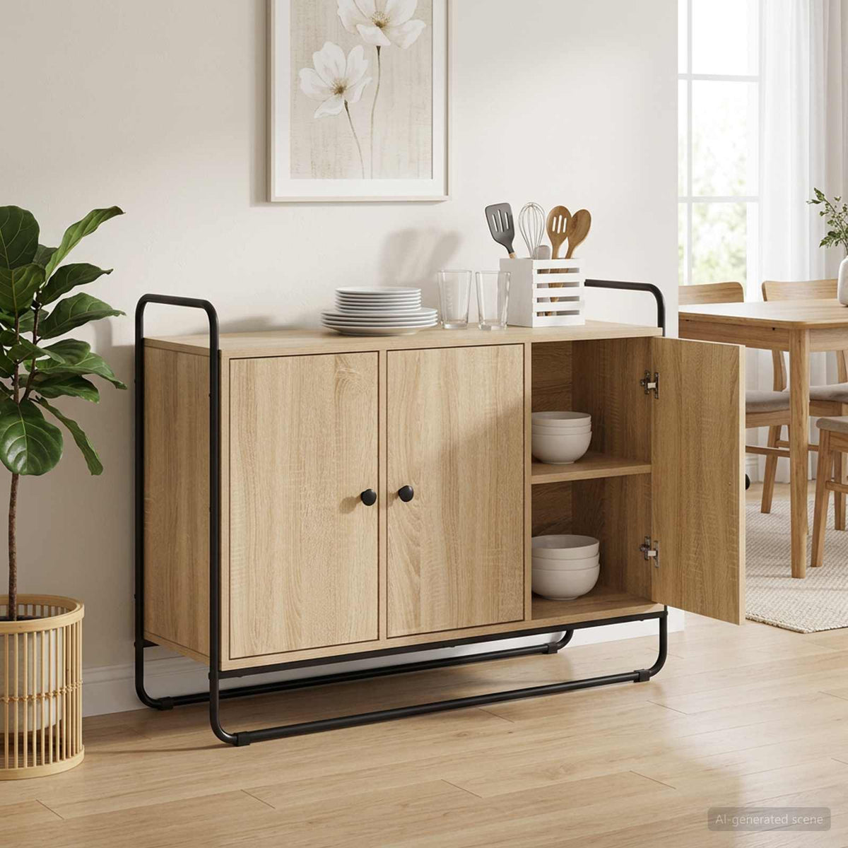 Dressoir Sonoma Eiken 102 x 35 x 75 cm Bewerkt hout is nu te koop bij PeponiXL, paradijselijk wonen!
