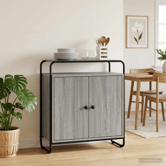 Dressoir Grijs Sonoma 68 x 35 x 75 cm Bewerkt hout is nu te koop bij PeponiXL, paradijselijk wonen!