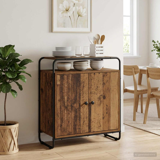 Dressoir Oud hout 68 x 35 x 75 cm Bewerkt hout is nu te koop bij PeponiXL, paradijselijk wonen!