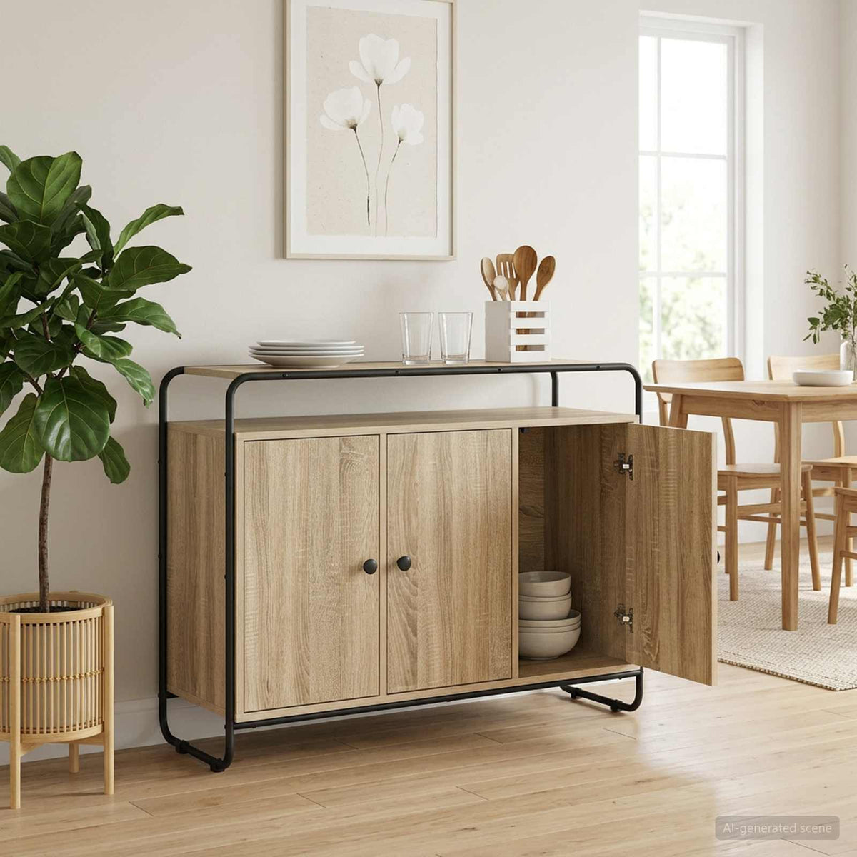 Dressoir Sonoma Eiken 102 x 35 x 75 cm Bewerkt hout is nu te koop bij PeponiXL, paradijselijk wonen!