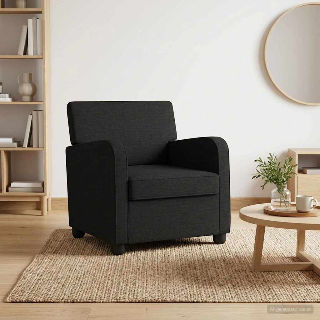 Fauteuil Zwart Stof is nu te koop bij PeponiXL, paradijselijk wonen!